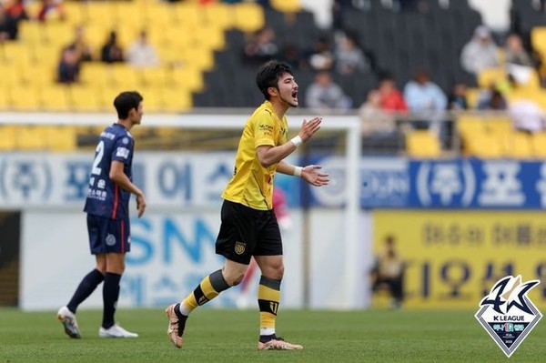 두 경기 연속골을 기록한 하남. 한국프로축구연맹 제공